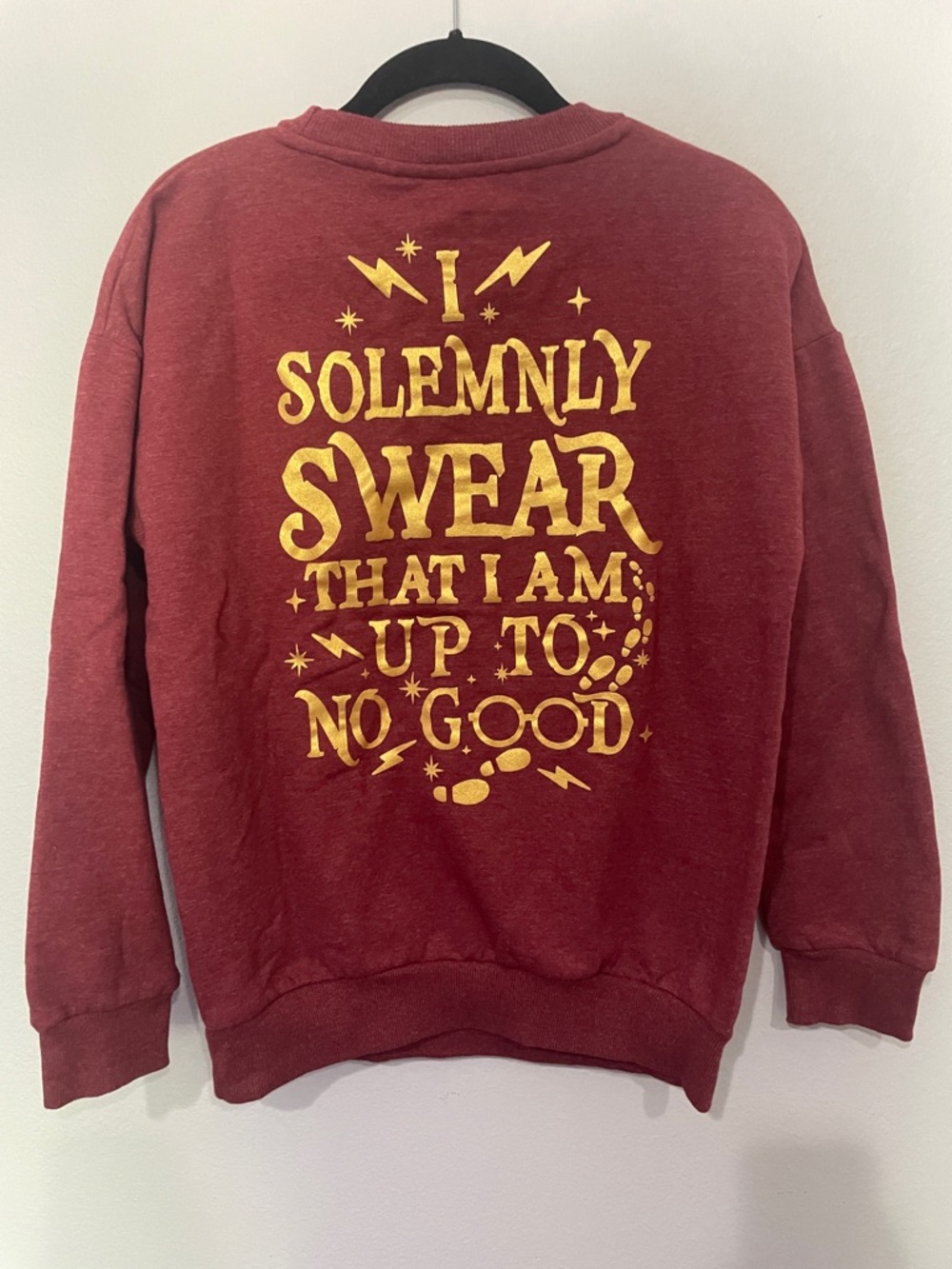 Harry Potter Wizarding World Maroon Crewneck Sweater - Picture 5 of 5